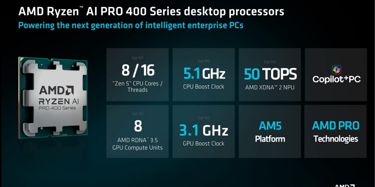 AMD will bring its “Ryzen AI” processors to standard desktop PCs for the first time